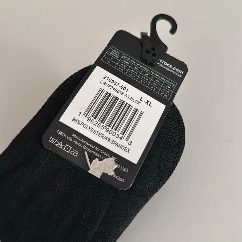 CrocsSocks Hidden Liner 3PK NWT